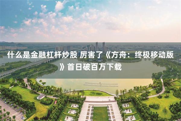 什么是金融杠杆炒股 厉害了《方舟：终极移动版》首日破百万下载