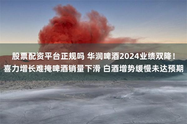 股票配资平台正规吗 华润啤酒2024业绩双降！喜力增长难掩啤酒销量下滑 白酒增势缓慢未达预期