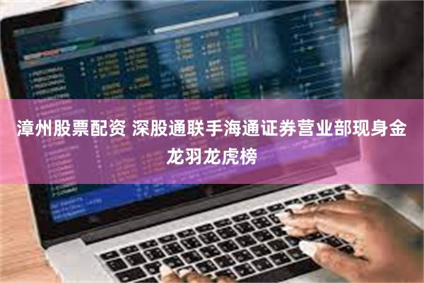 漳州股票配资 深股通联手海通证券营业部现身金龙羽龙虎榜