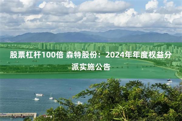 股票杠杆100倍 森特股份：2024年年度权益分派实施公告