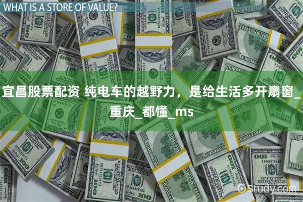 宜昌股票配资 纯电车的越野力，是给生活多开扇窗_重庆_都懂_ms