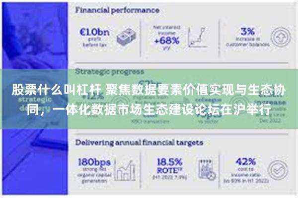 股票什么叫杠杆 聚焦数据要素价值实现与生态协同，一体化数据市场生态建设论坛在沪举行